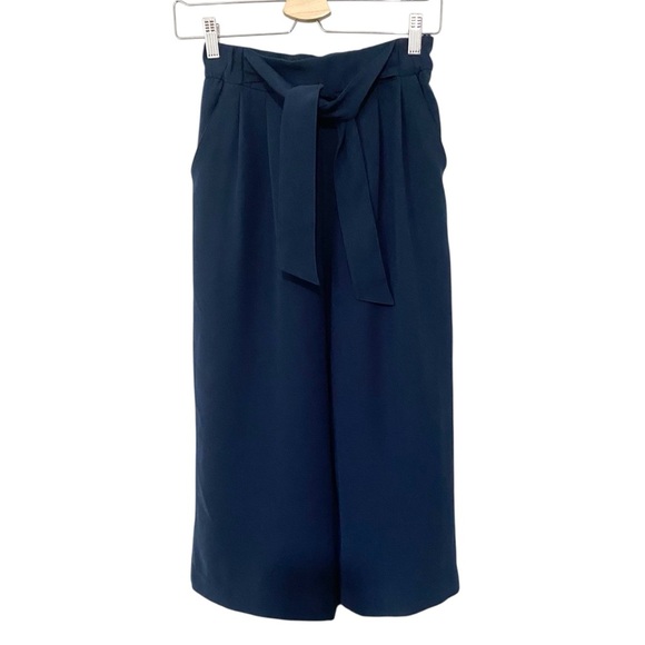 Lululemon Noir Wide Leg Crop Pants Elastic Waist Pull On Office Casual - Picture 4 of 12